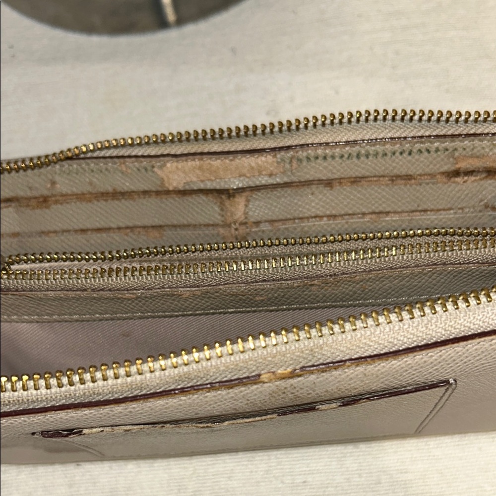Coach Taupe Leather Wallet - Picture 10 of 12